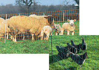 Fine mesh electric netting for lambs, gardens, poultry, wildlife, and predator control
