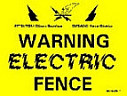 vinyl warning sign for portable electric fence