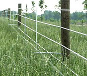 fiberglass stand-offs on Supercote fence